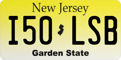 NJ license plate I50LSB