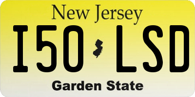 NJ license plate I50LSD