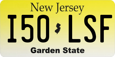 NJ license plate I50LSF