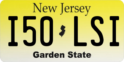 NJ license plate I50LSI