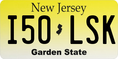 NJ license plate I50LSK