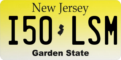 NJ license plate I50LSM