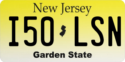 NJ license plate I50LSN