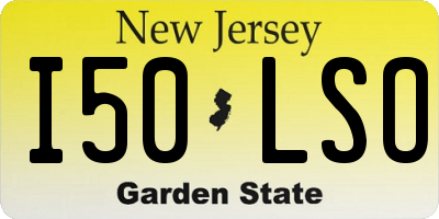 NJ license plate I50LSO