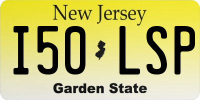 NJ license plate I50LSP