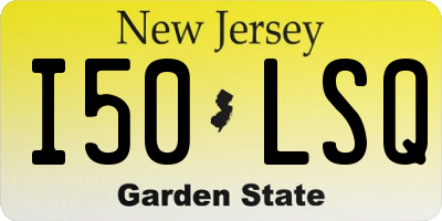NJ license plate I50LSQ