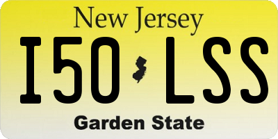 NJ license plate I50LSS