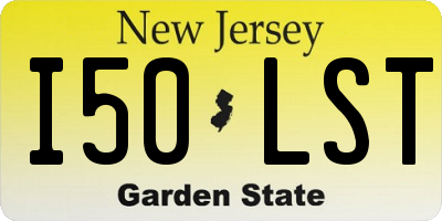 NJ license plate I50LST