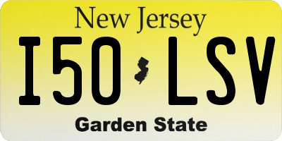 NJ license plate I50LSV