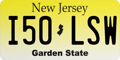 NJ license plate I50LSW