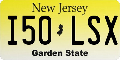 NJ license plate I50LSX