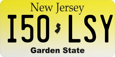 NJ license plate I50LSY
