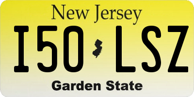 NJ license plate I50LSZ
