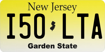 NJ license plate I50LTA