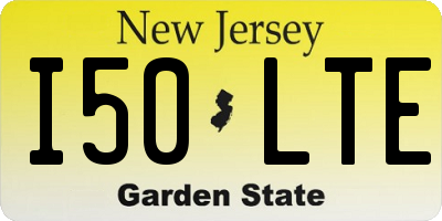 NJ license plate I50LTE