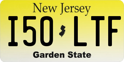 NJ license plate I50LTF