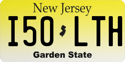 NJ license plate I50LTH