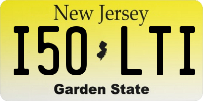 NJ license plate I50LTI