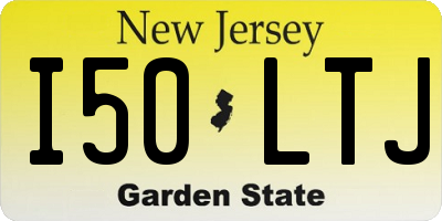NJ license plate I50LTJ