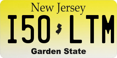 NJ license plate I50LTM