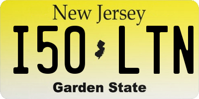 NJ license plate I50LTN