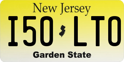 NJ license plate I50LTO