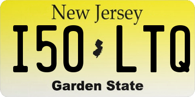 NJ license plate I50LTQ