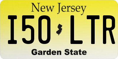 NJ license plate I50LTR