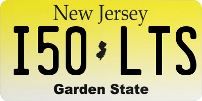 NJ license plate I50LTS