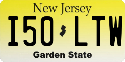 NJ license plate I50LTW