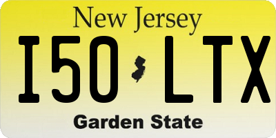 NJ license plate I50LTX
