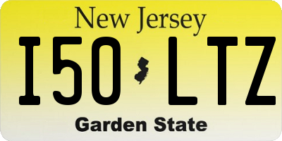 NJ license plate I50LTZ
