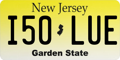 NJ license plate I50LUE