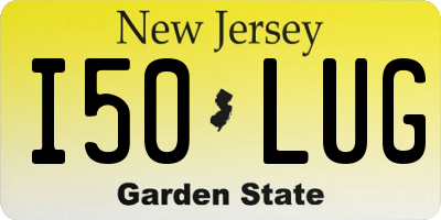 NJ license plate I50LUG