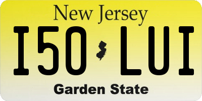 NJ license plate I50LUI