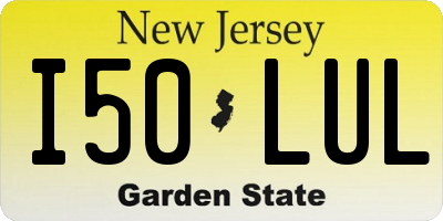 NJ license plate I50LUL