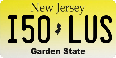 NJ license plate I50LUS