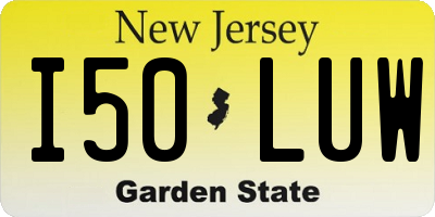 NJ license plate I50LUW