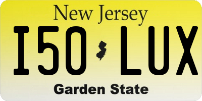 NJ license plate I50LUX