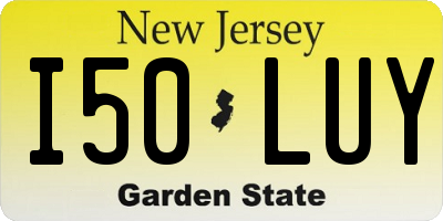 NJ license plate I50LUY