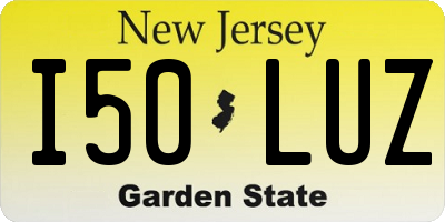 NJ license plate I50LUZ