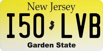 NJ license plate I50LVB