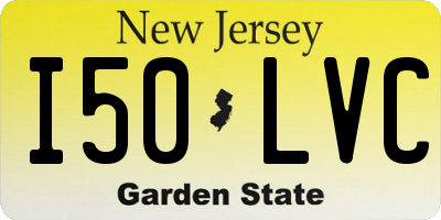 NJ license plate I50LVC
