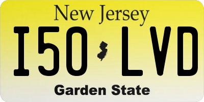 NJ license plate I50LVD