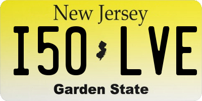 NJ license plate I50LVE