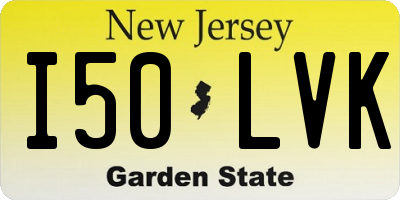 NJ license plate I50LVK