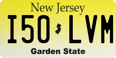 NJ license plate I50LVM