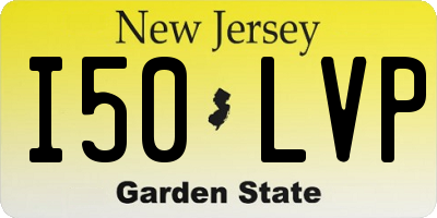 NJ license plate I50LVP