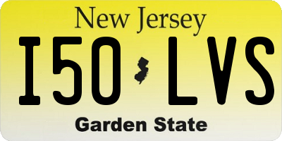 NJ license plate I50LVS