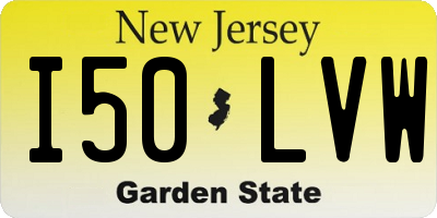 NJ license plate I50LVW
